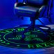 Team Razer Floor Mat Closeup with Razer Iskur X