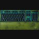 Razer BlackWidow V3 (Green Switch) US (Halo Inf) - Black Background with Light (Top-Down View)