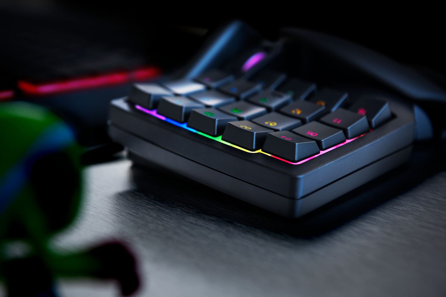 Razer Tartarus V2 Key Closeup (Back-Angled View)