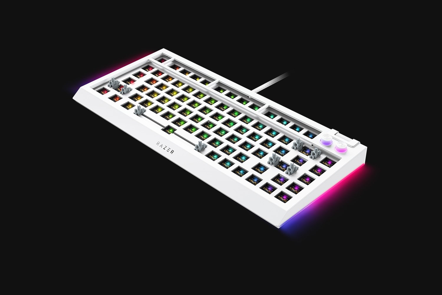 Razer BlackWidow V4 75% Barebones - US - Blanche