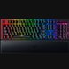 Razer BlackWidow V3 (Green Switch) US (Black) - Black Background with Light (Top-Down View)