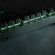 Razer BlackWidow V3 Tenkeyless US (Green Switch) Key and Wire Closeup - Black Surface (Back-Angled View)