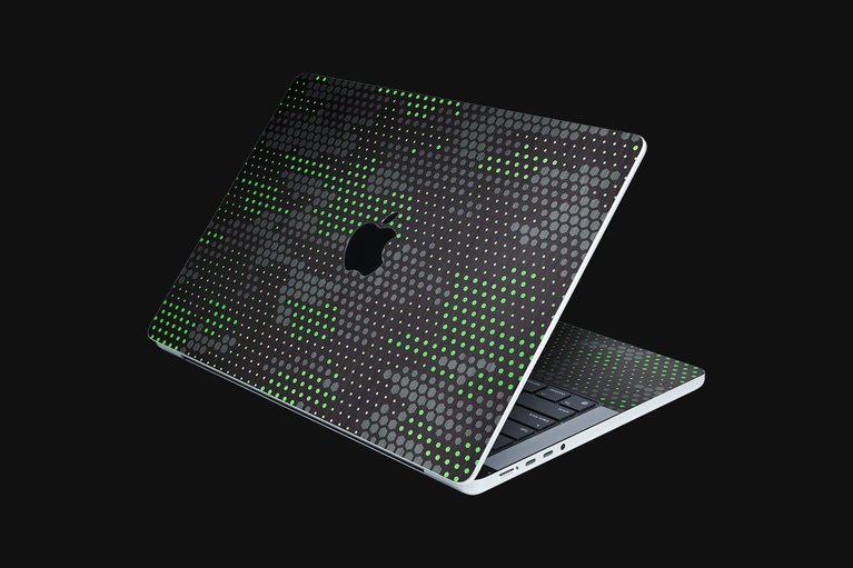Razer Skins - MacBook Pro 14 - Green Hex Camo - Full -view 1