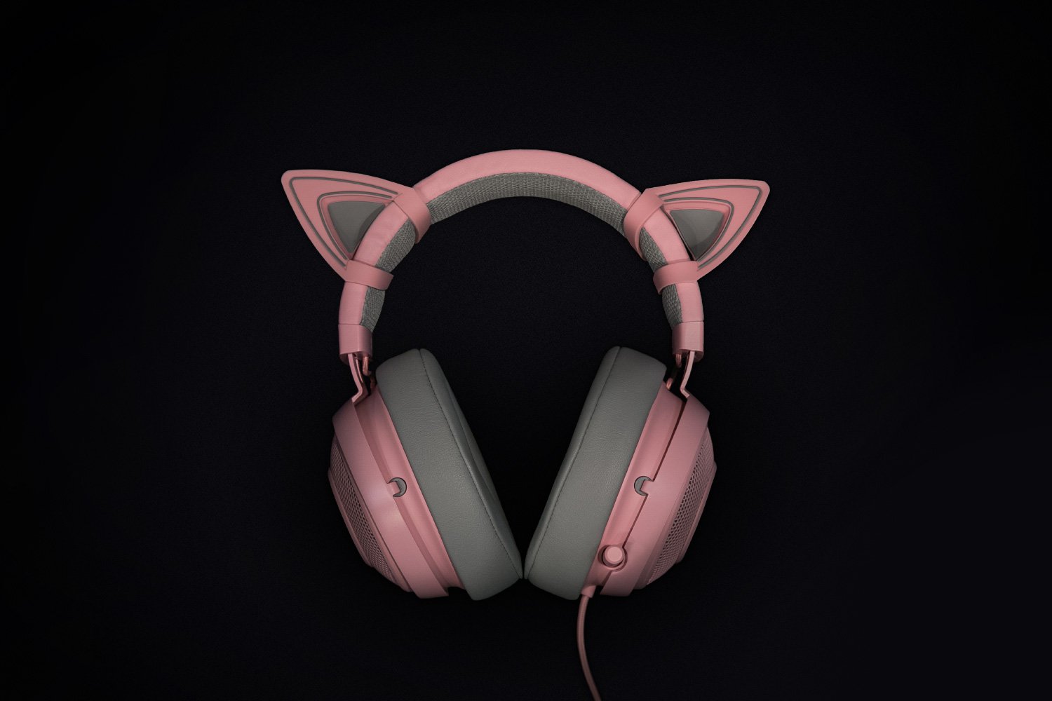 Razer Silicone Kitty Ears (Quartz) on Razer Kraken (Quartz)