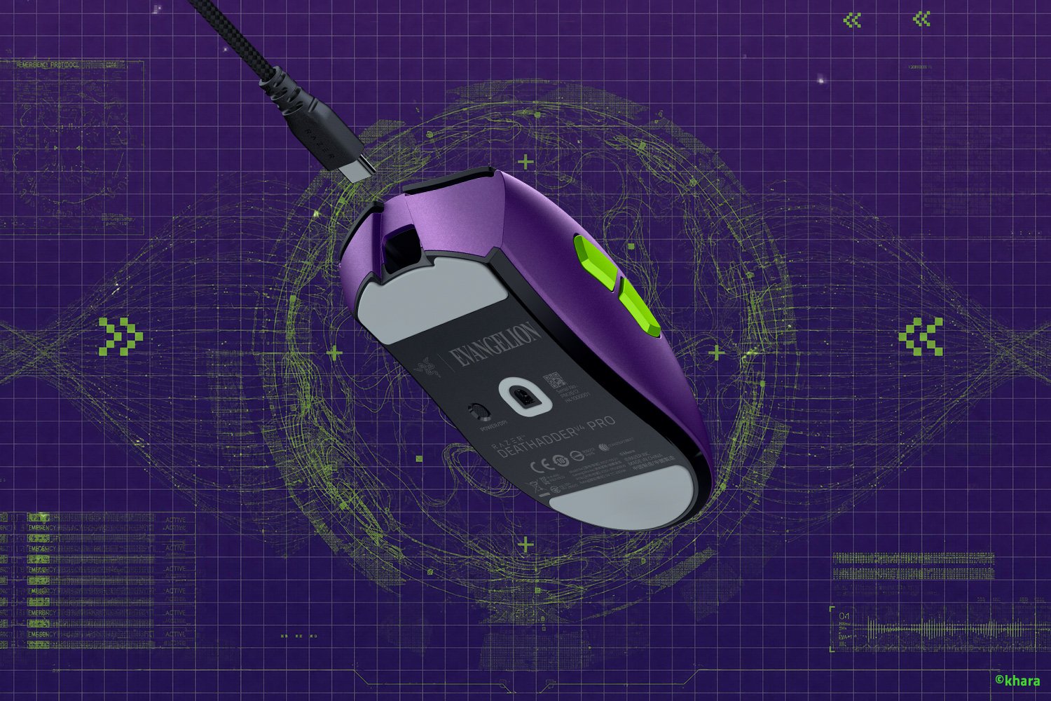 Razer DeathAdder V4 Pro - Evangelion (EVA-01) Edition