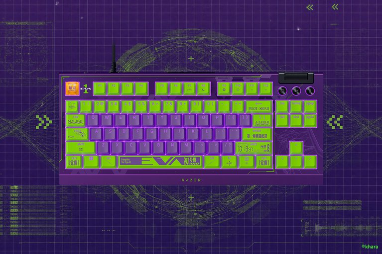 Razer BlackWidow V4 Tenkeyless HyperSpeed - 橘軸 - US - Evangelion (EVA-01) Edition - 檢視 1