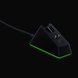 Razer Mouse Dock Chroma Connected - Black Background with Light (Angled View)