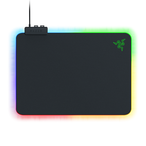 Image of Razer Firefly V2 RGB Gaming Mouse Pad - Chroma RGB Lighting - Micro-textured Surface - Built-in Cable Catch - Non-slip Rubber Base