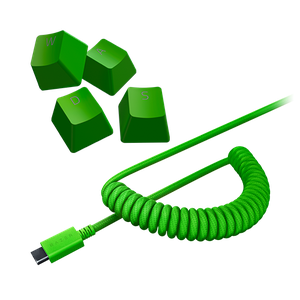 Razer PBT Keycap + Coiled Cable Upgrade Set - Razer 綠