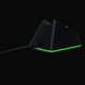 Razer Mouse Dock Chroma Connected - Black Background with Light (Back-Angled View)