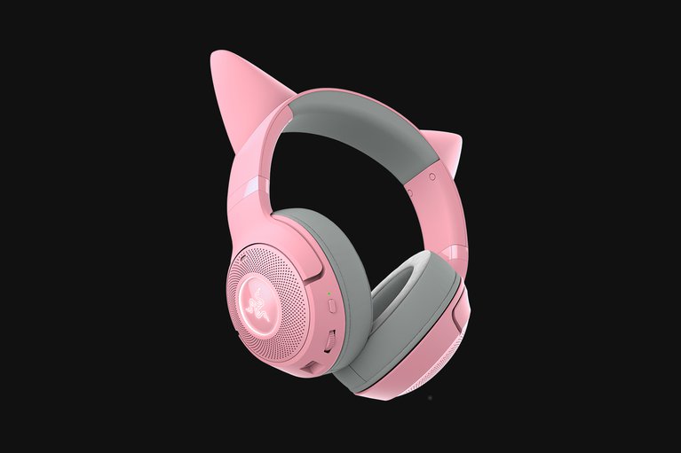 Razer Kraken Kitty V2 BT - Quartz -view 1