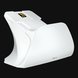 Razer Universal Quick Charging Stand (White) - Black Background with Light (Angled View)