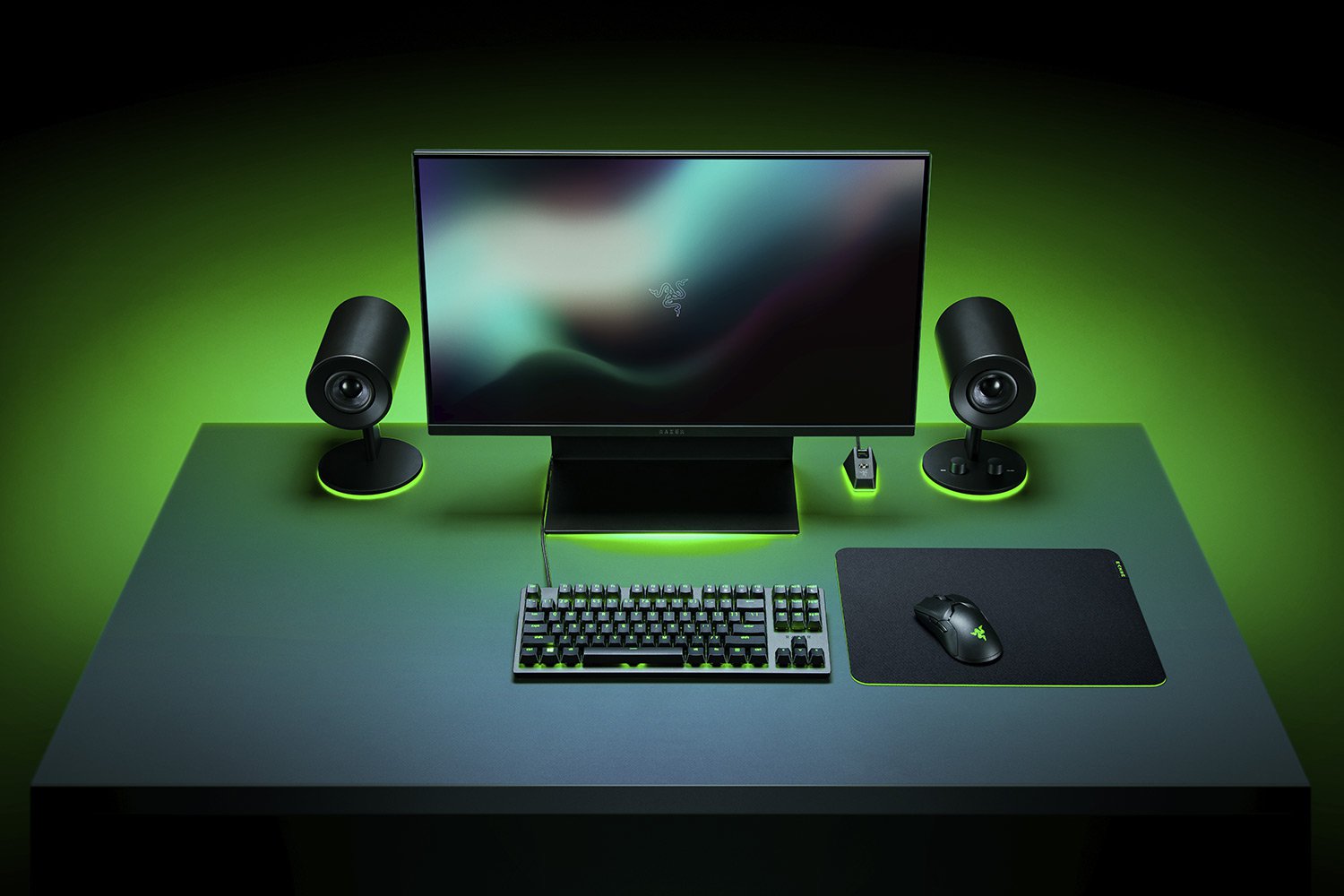 Razer Gigantus V2 Medium on Razer Workstation - Backlit (Razer Theme)