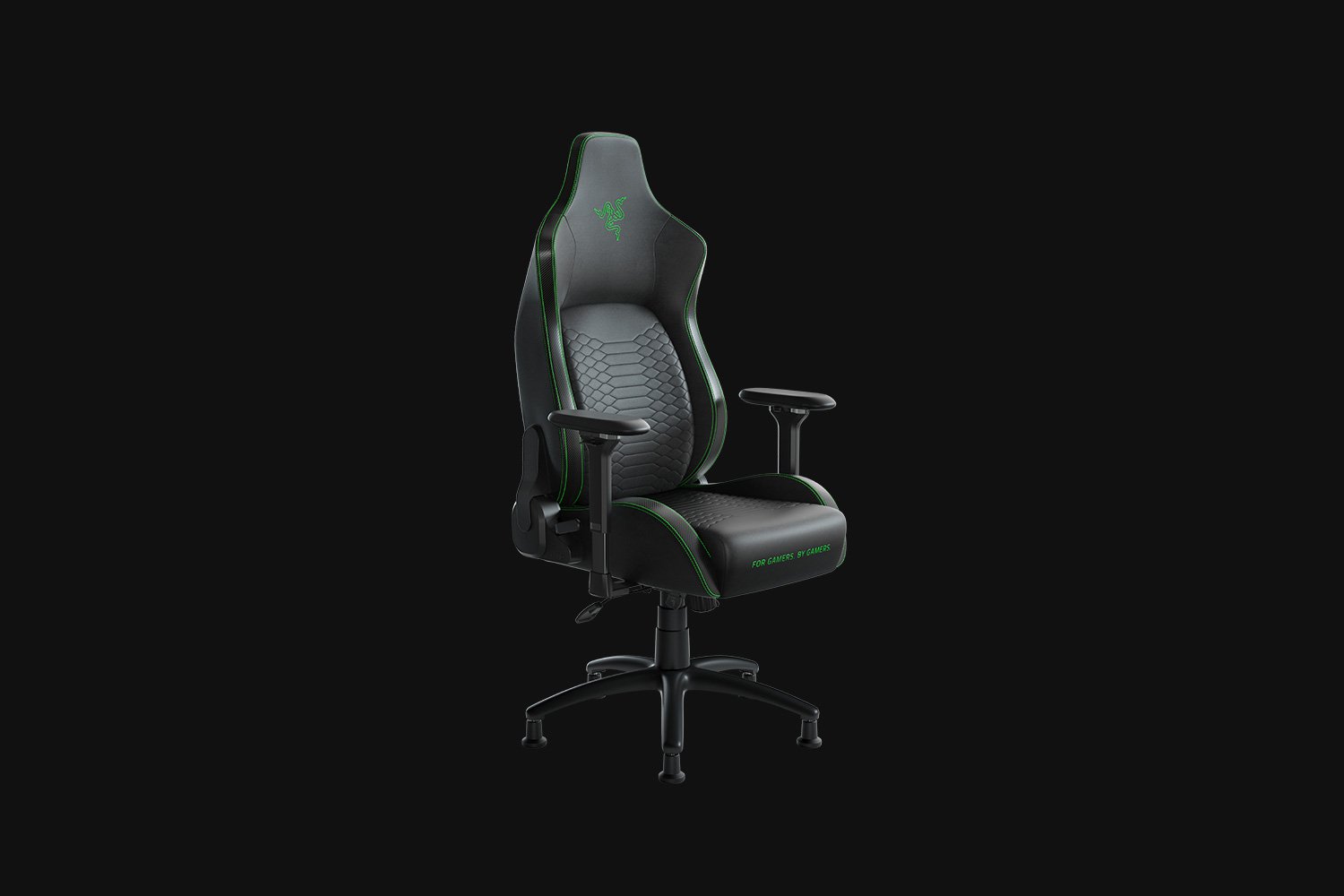 Razer Universal Chair Castor Studs with Razer Iskur (Angled View)