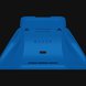 Razer Universal Quick Charging Stand (Shock Blue) - Black Background with Light (Back View)