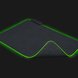 Razer Goliathus Chroma Mat (Black) with Fold-Up Underside - Black Background with Light (Angled View)