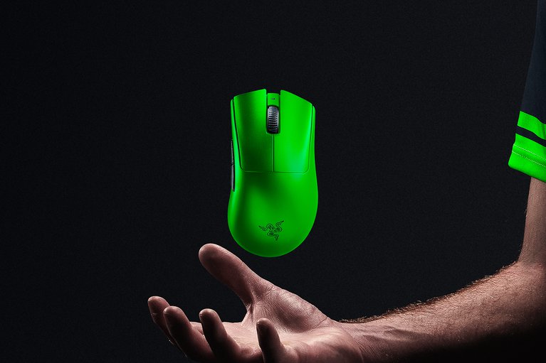 Razer DeathAdder V4 Pro - Esports Green Edition -view 1