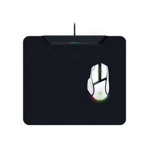 Razer Basilisk V4 Pro - White + HyperFlux V2 Wireless Charging System - Cloth Edition