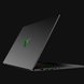 Razer Blade 15 Advanced 240Hz Partial Open - Black Background with Light (Back-Angled View)