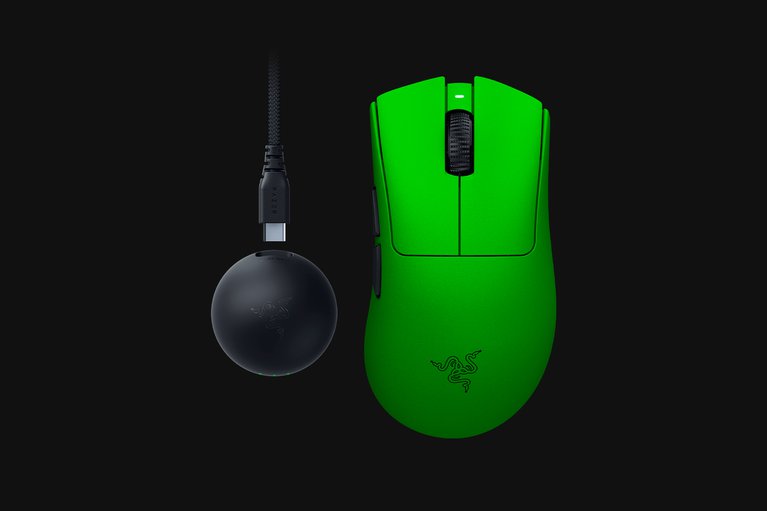 Razer DeathAdder V4 Pro - Esports Green Edition -view 1