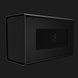 Razer Core X (Black) - Black Background with Light (Angled View)