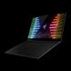 Razer Blade 17 120Hz Touch - Black Background with Light (Right-Angled View)