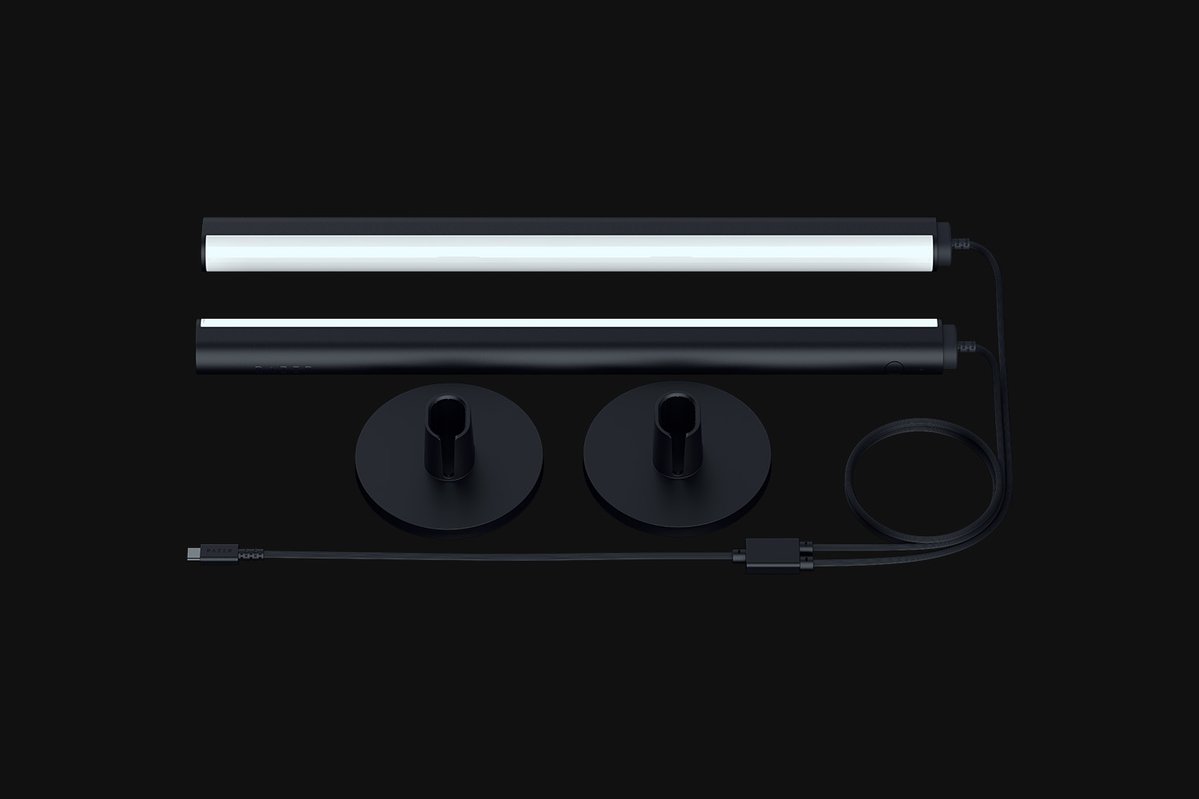 Razer Aether Standing Light Bars | Gamer Room