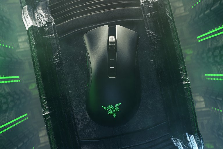 Razer DeathAdder V2 Pro (Black) - Razer Myth Temple Background