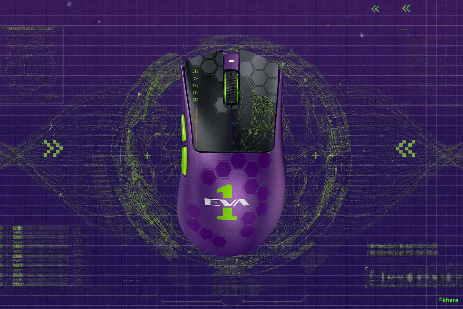 Razer DeathAdder V4 Pro + Gigantus V2 - XXL - Evangelion (EVA-01) Edition Bundle
