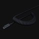 Razer Coiled Cable (Black) - Black Background with Light