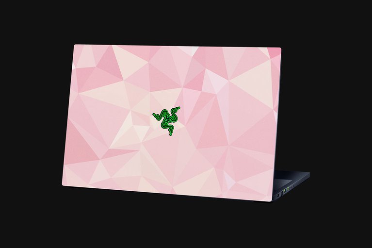 Razer Blade 17 Base (Angled View) Skin - Geometric (Quartz) Top