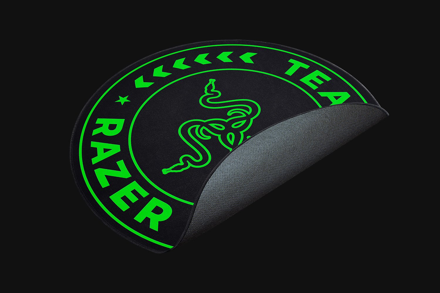 Team Razer Floor Rug with Underside - Black Background with Light
