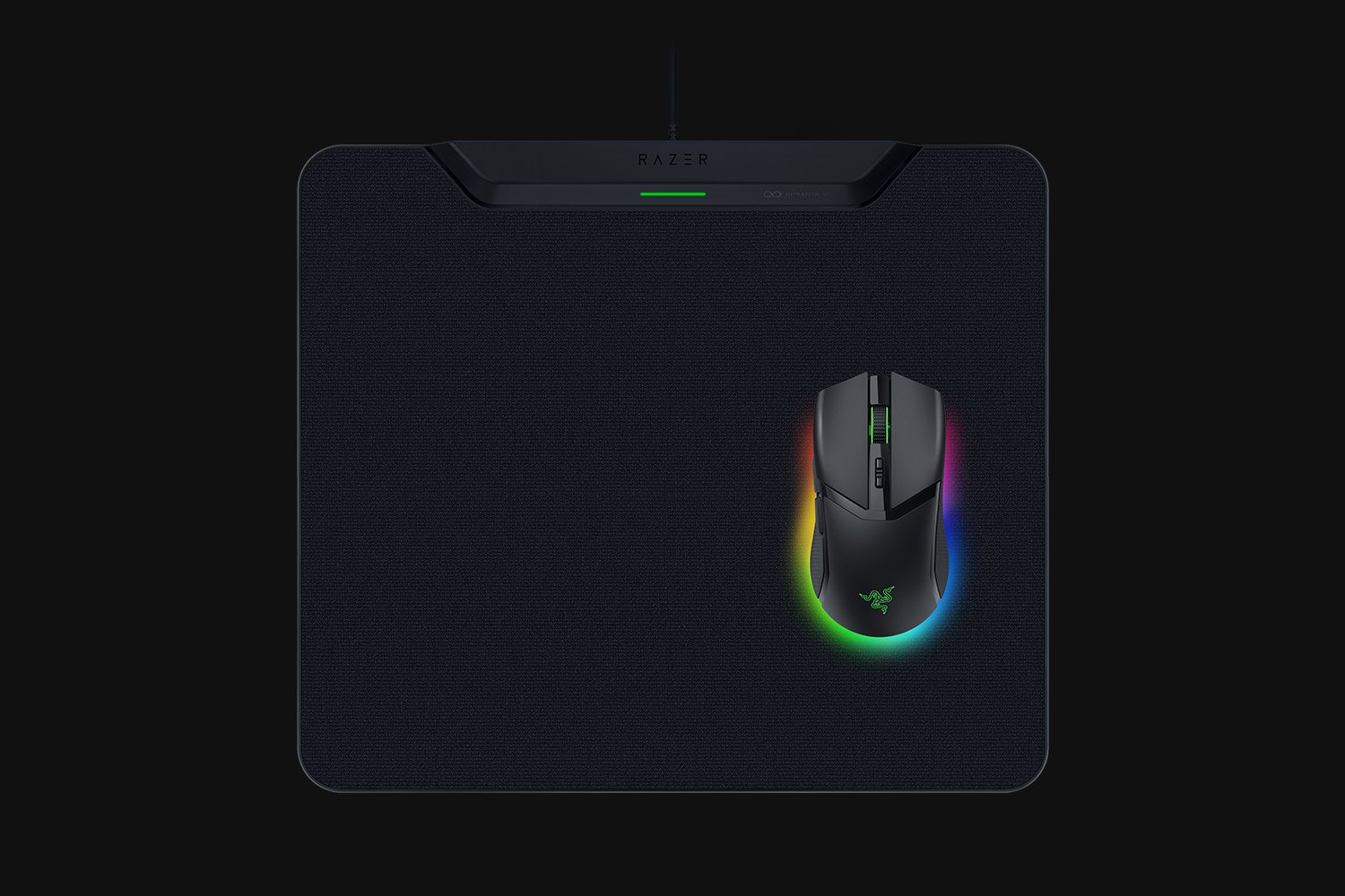 Razer Cobra Pro - Black + HyperFlux V2 Wireless Charging System - Cloth Edition