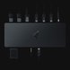 Razer Thunderbolt 4 Dock (Chroma) Connections - Black Background with Light (Top-Down View)