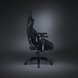 Razer Iskur (Black) with Extended Lumbar Support - Black Background with Light (Side View)