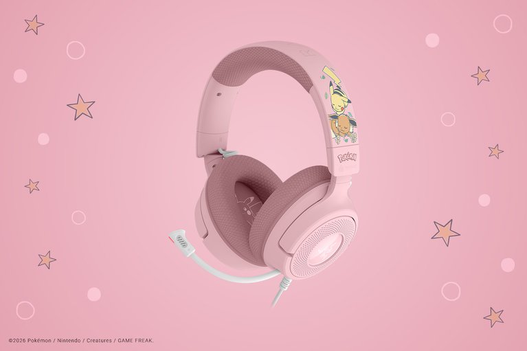 Razer Kraken V4 X - Pikachu & Eevee Edition -view 1