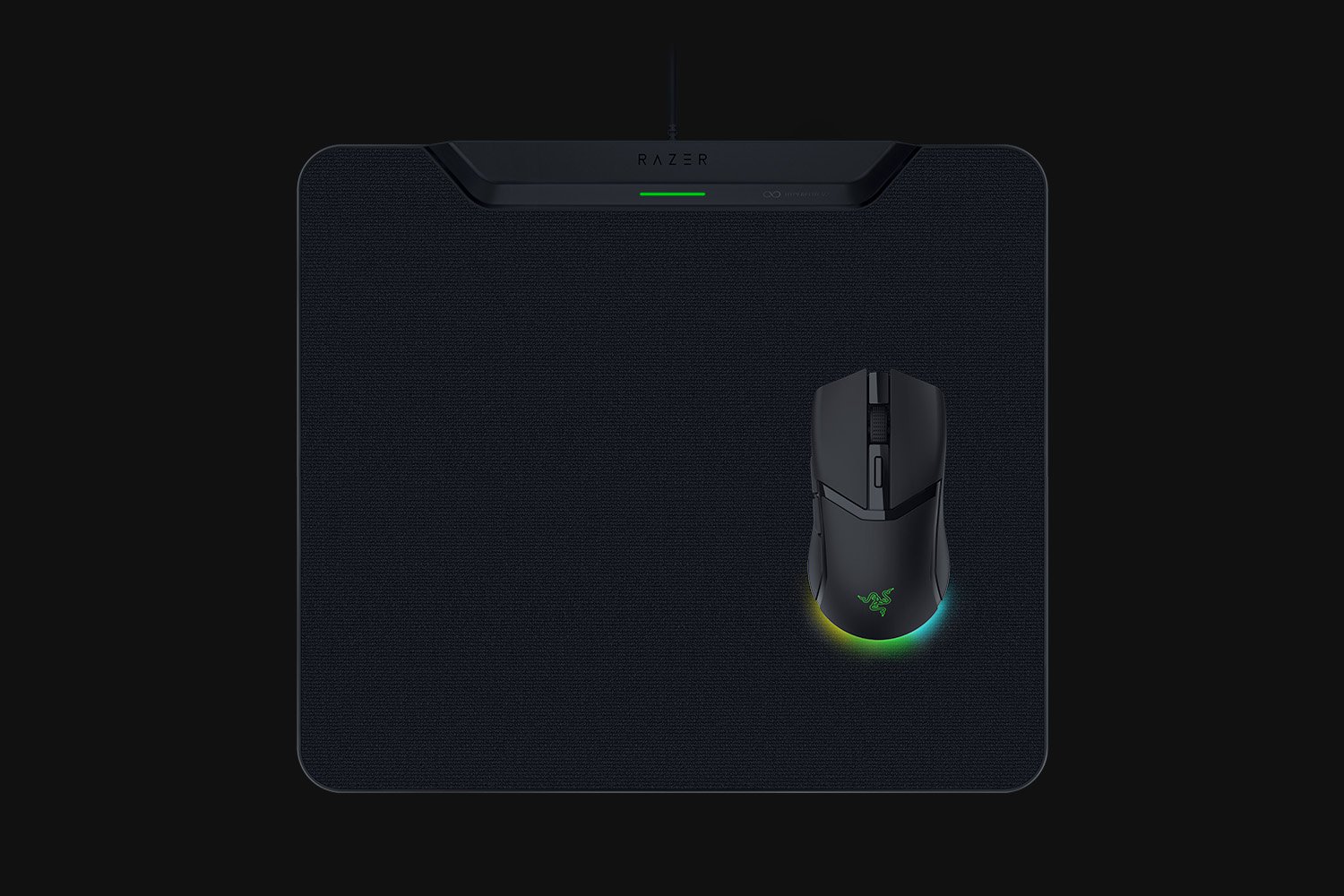 Razer Cobra HyperSpeed - Black + HyperFlux V2 Wireless Charging System - Cloth Edition