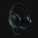 Razer Kraken V3 HS - Black Background with Light (Back-Angled View)