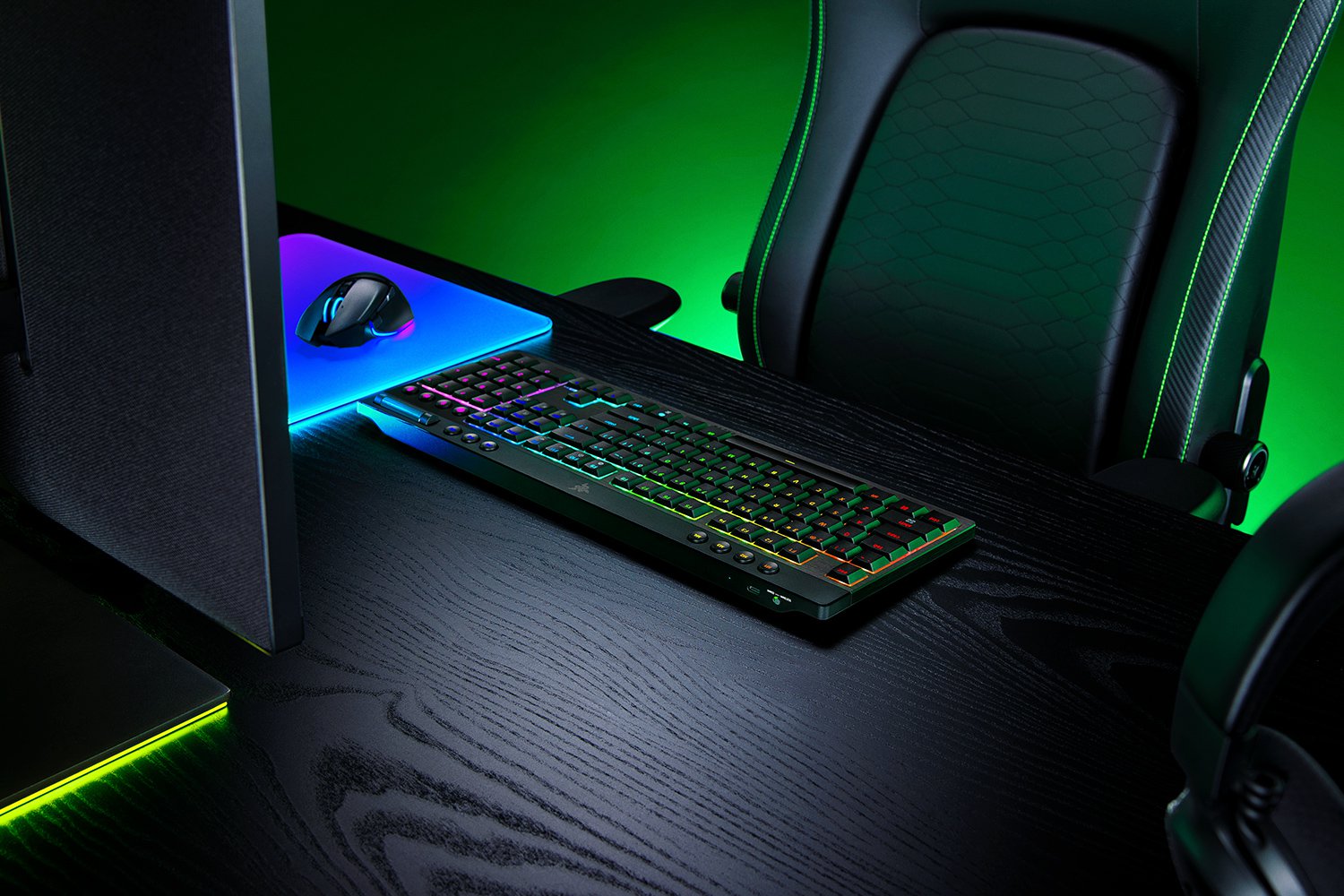 Razer BlackWidow V4 Low-Profile HyperSpeed - Switch verdi - US