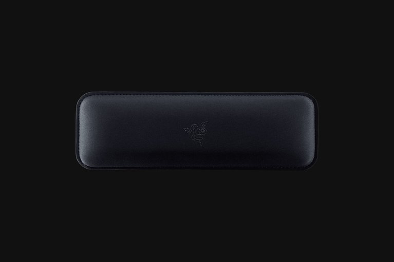 Razer Ergonomic Mouse Rest - Black Background with Light (Top-Down View)