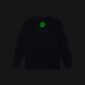 Razer Emblem Long Sleeve Tee XXL - Black Background with Light (Back View)