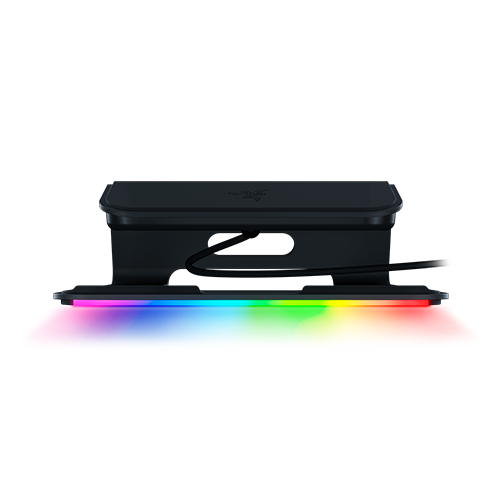 Razer Laptop Stand Chroma V2 - Upgrade your 13", 15" or 17" Razer Blade with this ergonomic laptop stand and 4-port USB-C combination - Integrated USB-C Hub - Dual Monitor Output - Durable and Ergonomic