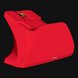 Razer Universal Quick Charging Stand (Pulse Red) - Black Background with Light (Angled View)