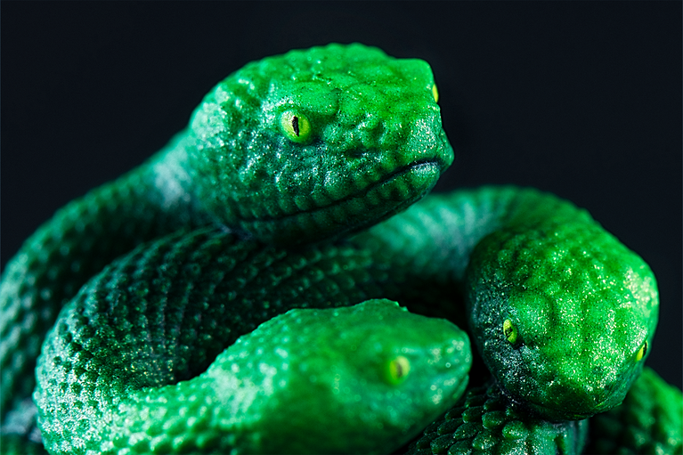 Razer Artisan Keycap - Triple-Headed Snake -view 1
