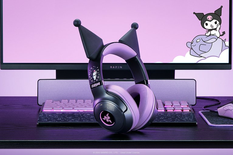 Razer Kraken Kitty V2 BT - Kuromi Edition -view 1