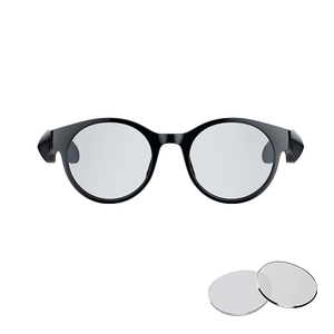 Razer Anzu Smart Glasses - Conception arrondie - Taille S/M - Bundle de verres anti-lumière bleue et solaires