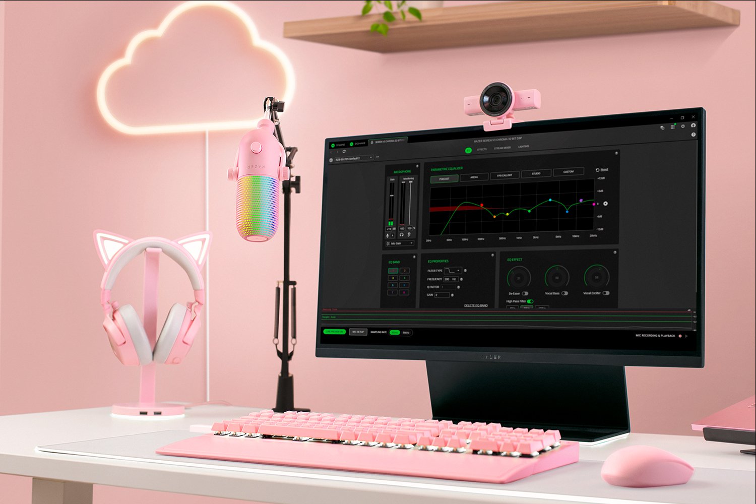Razer Seiren V3 Chroma 32-Bit DSP - Quartz