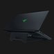 Razer Laptop Stand (Chroma) - Black Background with Light (Back-Angled View)