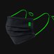 Razer Folded Cloth Mask - Black Background with Light (Left-Angled View)