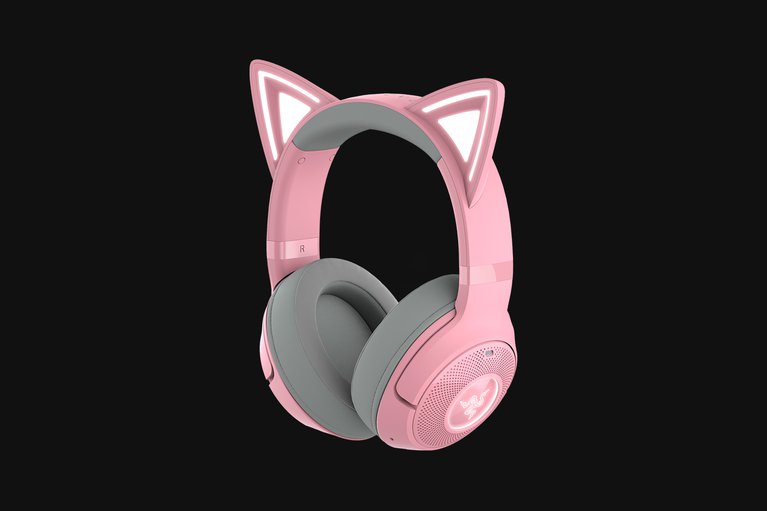 Razer Kraken Kitty V2 BT - Quartz -view 1